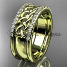 14kt yellow gold diamond wedding band VD208406B