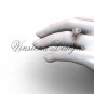 14kt rose gold diamond, halo ring, Fleur de Lis engagement ring VD208129