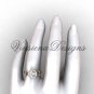 14kt rose gold diamond, halo ring, Fleur de Lis engagement ring VD208129