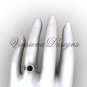 Platinum diamond, halo ring, Fleur de Lis engagement ring, enhanced Black Diamond VD208129