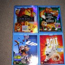 Lion king 2,Fox and the hound 1 and 2,Up 3 disc and Bolt