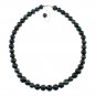 9mm Round, Army Green Cultured Freshwater Pearl, Strand, 19 Inches Long Necklace