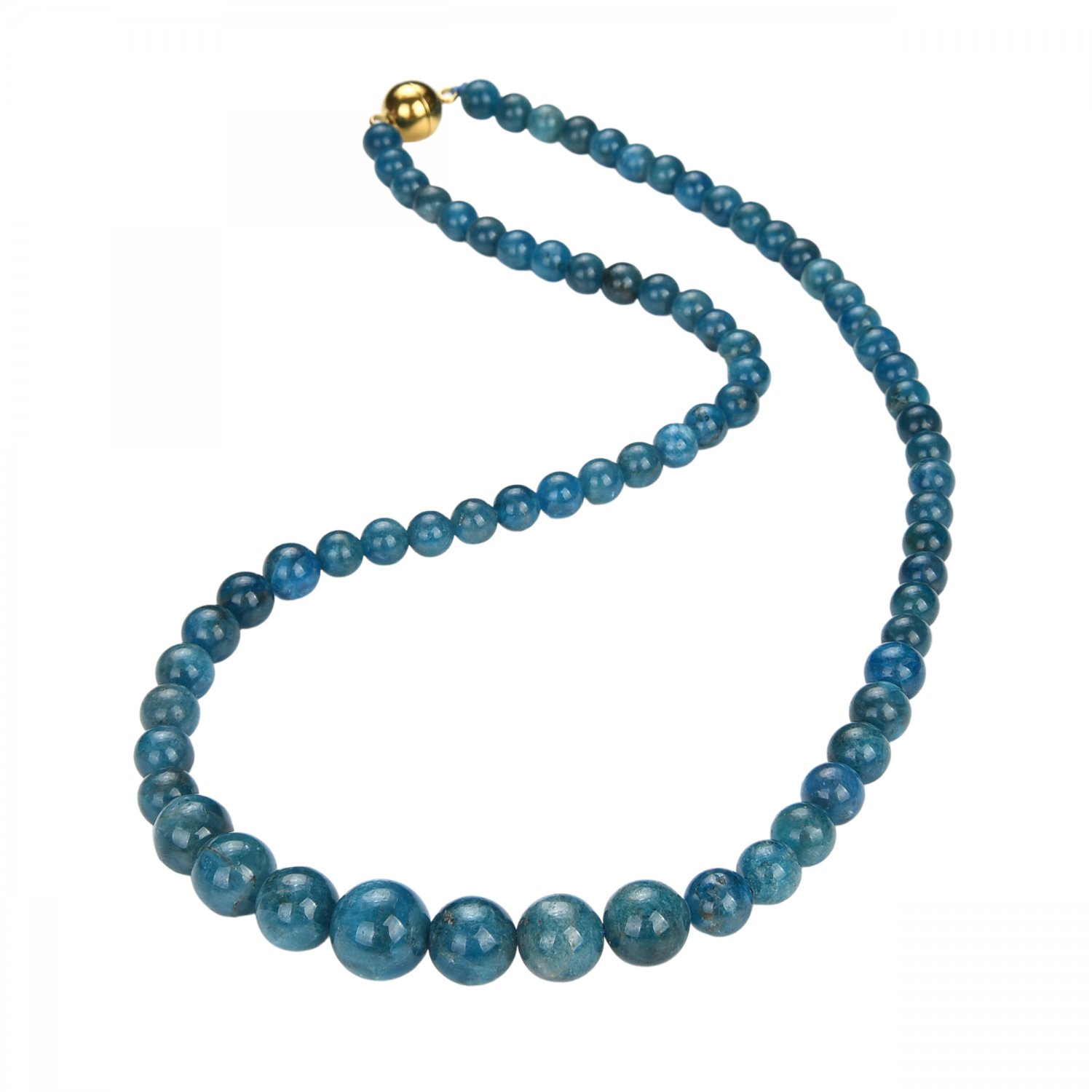 Pearlzocean Graduation Gemstone Necklace Beads from 6mm to 12mm for Women Suitable for Parties, Offi