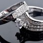 Silver Plated Heart Wedding Rings For Women Romantic Accessories Fashion Party Unique Rings (6)