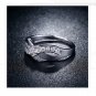 18K White Gold Plated X letter jewelry ring for women Cubic zirconia diamond & crystal ring (6)