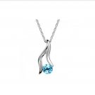 18K White Gold Plated Austrian Crystal Sprout Necklaces & Pendants Fashion Jewelry