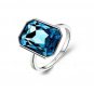 Luxury Wedding Bridal Women 18K White Gold Plated Austrian Crystal Finger Ring(Resizable)