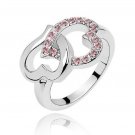 Wedding Present Silver Plated Fashion Marvellous Jewelry Crystal Ring For Women (Size 7) (Purple)