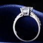 White Gold Plated Square Rings Cubic Zirconia Diamond Wedding Engagement Rings For Women (8)