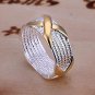 Women's X Silver Plated Golden Wedding Ring Fashion Jewelry (7)