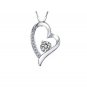 Fashion Amethyst Crystals Heart Shape Pendant Necklace for the one you Love