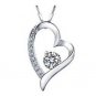 Fashion Amethyst Crystals Heart Shape Pendant Necklace for the one you Love