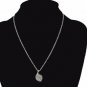 Vintage Silver Small Leaves Pendant Long 18" inches Pendant Necklace for Women.