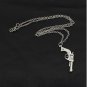 Vintage Silver Gun 18" inches pendant Necklace Fashion Jewelry