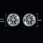 Multi Prongs 8mm 2ct Top Quality Swiss Cubic Zirconia Diamond Stud Earring