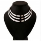 Choker Silver Chain Collar Statement Necklace