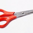 Home Office Stationary Paper Cutting Red Handle Steel Blade Scissors