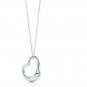 Silver Peach Heart Shape pendant Necklace for Women