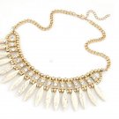 Crystal Pendant Chain Choker Chunky Statement Bib Necklace