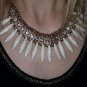 Crystal Pendant Chain Choker Chunky Statement Bib Necklace
