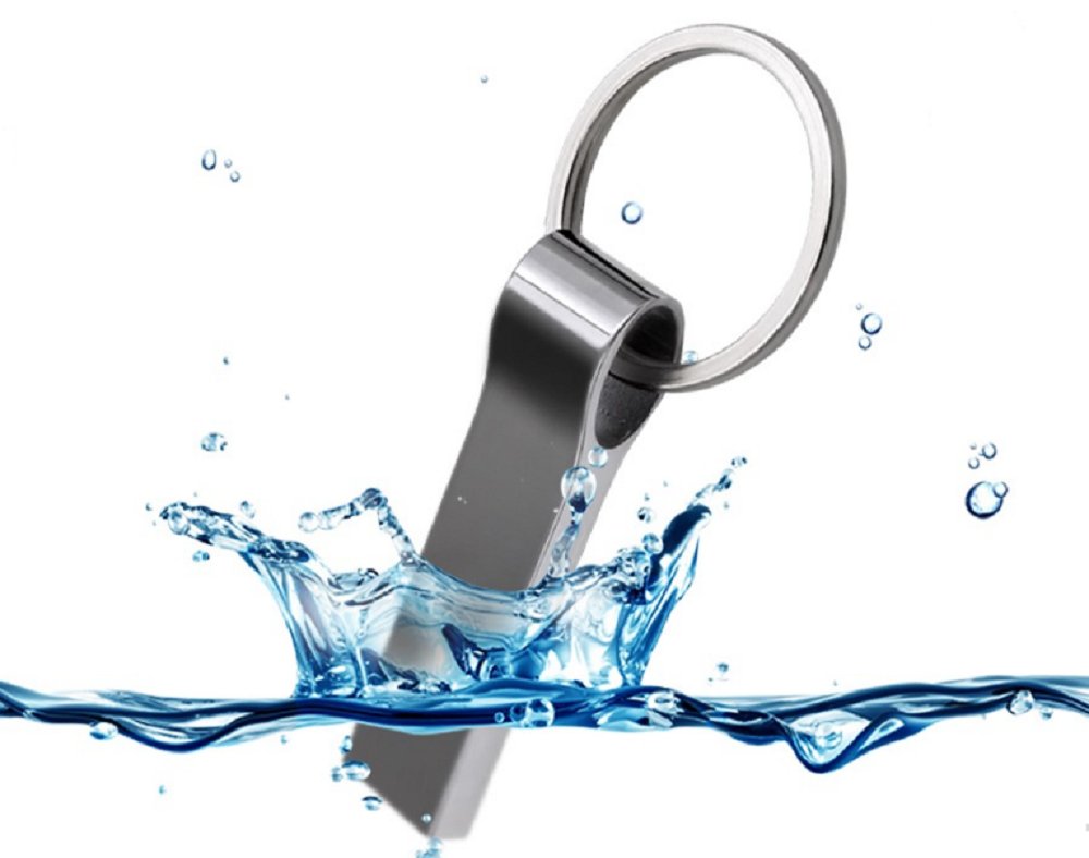 New USB 16GB Waterproof Metal Silver Pen Drive