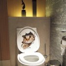 Cats 3D Wall Sticker Toilet Stickers Home Decoration Animal Vinyl Decals Wall Stickers