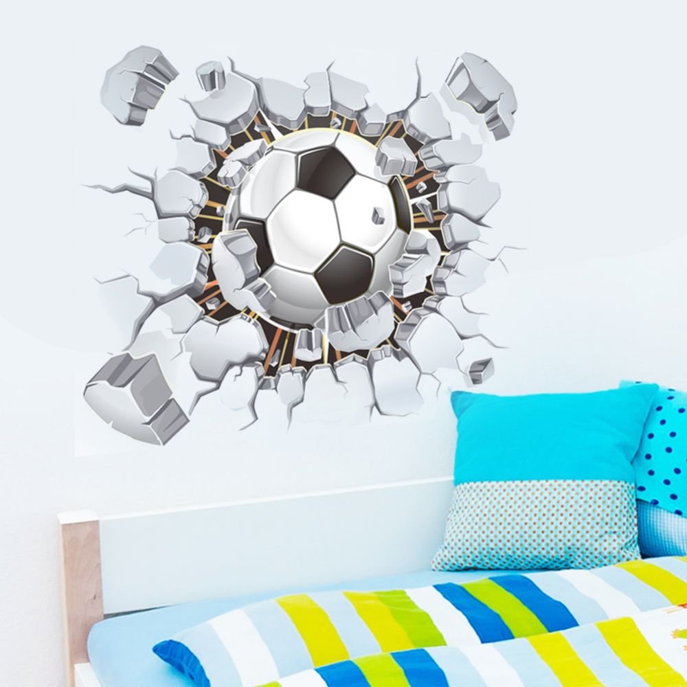 Football PVC Removable Wall Decal Soccer Kid Boy Bedroom Wall Sticker