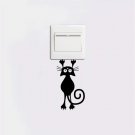 Cat/Kitten Hanging from Light Switch Sticker Cartoon Animal Vinyl Wall Stickers for Kids Room