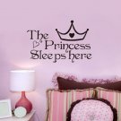 The Princess Sleep Here Wall Stickers For Kids Room