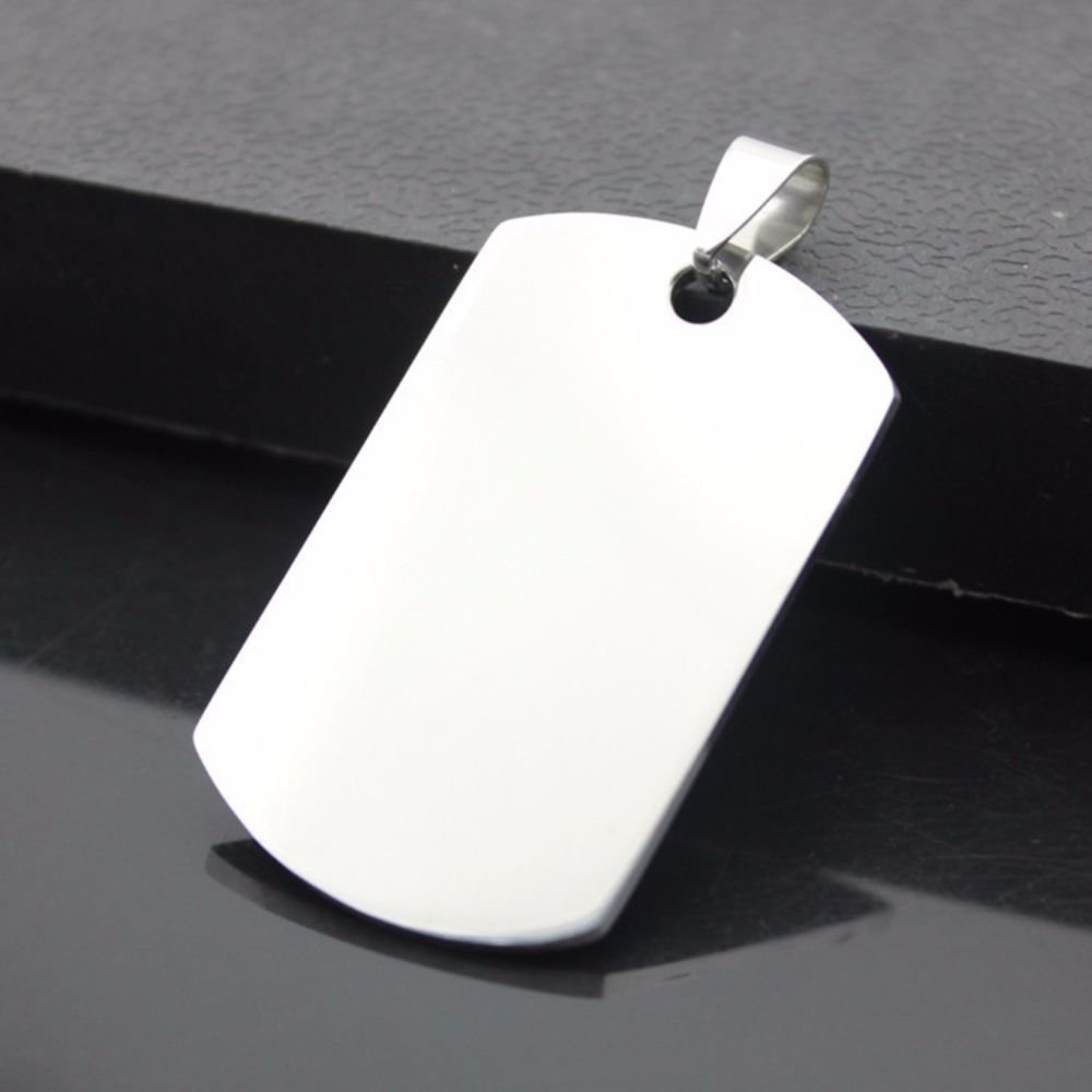 Designer Mens Military Army Style 316L Stainless Steel Dog Tags Chain Mens Pendant Necklace