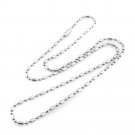 2mm Stainless Steel Bamboo Ball Beads Chain Silver Color Pendant Necklace For Women
