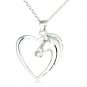 Fashion Animals Horse Love Heart Leather Chain Pendant Necklace For Women