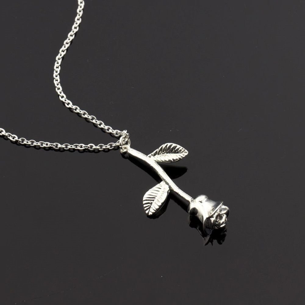 Femme Collier Silver Choker Boho Flower Statement Pendant Necklace For Women