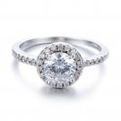 Fashion Round Shape Fine Engagement Silver Color Ring For Women (6)