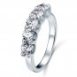 1.25 Carat Five 5 Stone Solid 925 Sterling Silver Ring For Women (7)