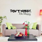 Don't Worry Be Happy Inspirational Quote Sticker Living Room Decal Removable Vinyl Wall Stickers