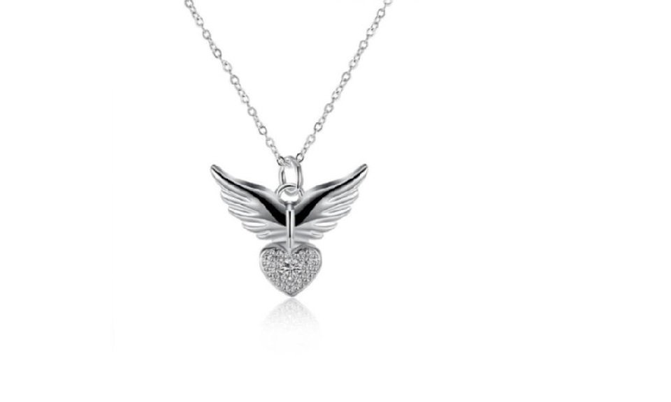 Women New Silver Plated Zircon New Pendant Necklace