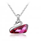 Crystal Swan Shape Pendant Necklace For Women