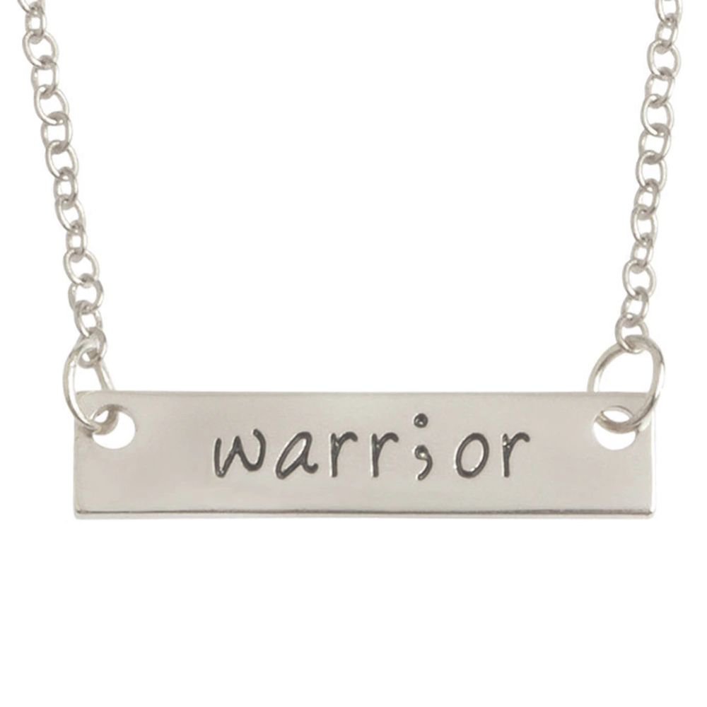 Fashion Long Creative Warrior Inspirational Good Friends Korean Style Pendant Necklace (Silver)