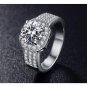 Fashion Queen Silver Color Micro Pave Clear Ring For Women