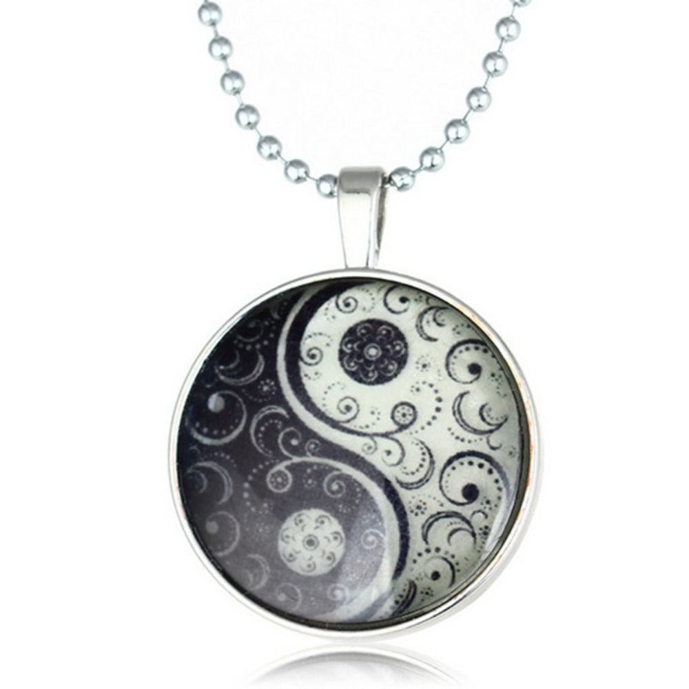 Glow Glass Glow In The Dark Witchcraft Pendant Necklace For Women