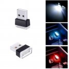 Car USB LED Atmosphere Lights Decorative Lamp Emergency Lighting Universal (Red)