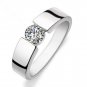 Silver Color Zirconia Love wedding Ring For Women (7)