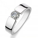Silver Color Zirconia Love wedding Ring For Women (9)