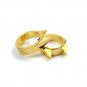 Outdoor Cat Ear Shape Survival Tactical Self-Defense Ring For Women (Gold)