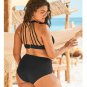 NWT Plus Size Cut Out Bikini 42DD Top and 2X Bottom in Black