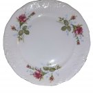 WAWEL POLAND Moss Rose Pattern Bread Plate Gold Trimmed
