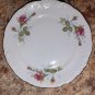 WAWEL POLAND Moss Rose Pattern Bread Plate Gold Trimmed