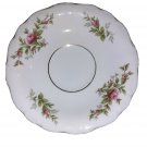JOHANN HAVILAND Bavaria Germany Moss Rose Pattern Saucer with Gold Trim