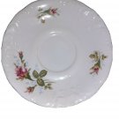 WAWEL POLAND Gold Trimmed Moss Rose Pattern Saucer